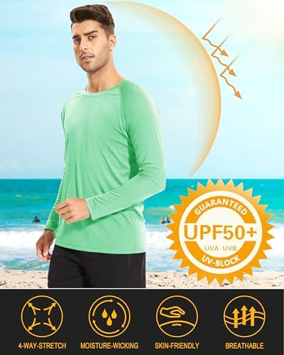 MAGCOMSEN Men's Long Sleeve Shirts UPF 50+ UV Sun Protection Athletic Shirts for Hiking Running Workout Rash Guard - Image 2
