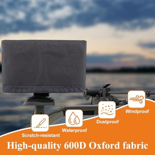 Fishfinder Cover 3-10in,Depth Finder Oxford Fabric Waterproof Protection Accessories,for Hummingbird Lowrance Models,Protects Your Screen and Device from Sun Adverse Weather Damage Fishing - Image 4