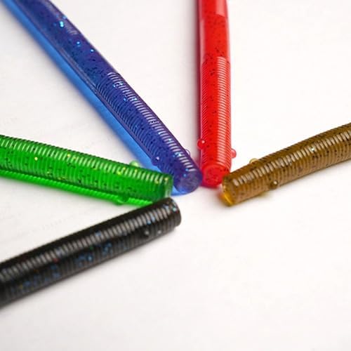 5" Stick Worms for Bass Fishing, Soft Plastic Wacky Worms, Durable Baits for Texas Carolina Rig, Freshwater Saltwater Lures - Image 6