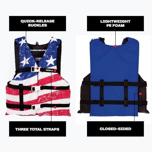 Sportstuff Stars & Stripes Life Jacket for Adults & Kids - USCG Approved Life Vest for Men, Women, Youth & Child, Open-Side Watersports Vest for Boating, Tubing & Swimming - Image 5