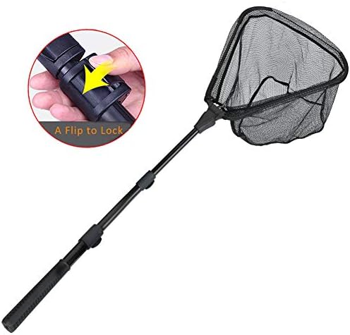 RESTCLOUD Fishing Landing Net with Telescoping Pole Handle, Fishing net Freshwater for Kids Men Women, Extend to 40-63 Inches - Image 2