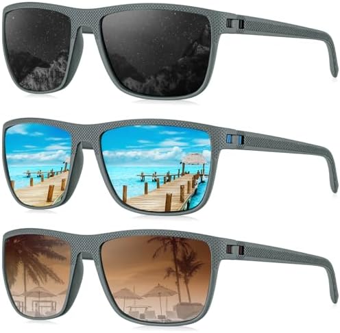 KALIYADI Polarized Sunglasses for Men, Lightweight Sun Glasses with UV Protection for Driving Fishing Golf by KALIYADI