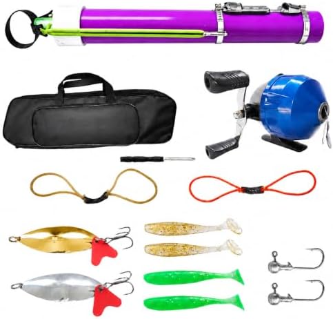 Catapult Fishing Rod, Heavy-Duty Durable Slingshot Fishing Pole for Freshwater & Saltwater, Portable Travel Lure Launcher, Great Outdoor for Anglers, by KingKatch