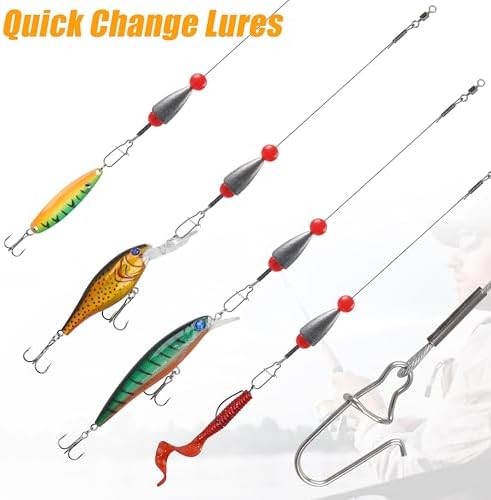 Carolina Rig Sawater Bass Fishing Kit Ready Tied Fishing Steel Leaders with Sinkers Weights Catfish Flounder Rigs for Saltwater Walleye Trout 3/8oz 1/2oz 3/4oz - Image 5
