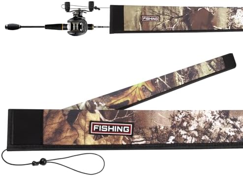 Fishing Rod Sleeve Protector, Waterproof Camouflage Pattern, Fits Casting 62in and Spinning 64in Rods, Hook Resistant with Adjustable Reel Strap, 1 Count by Unknown