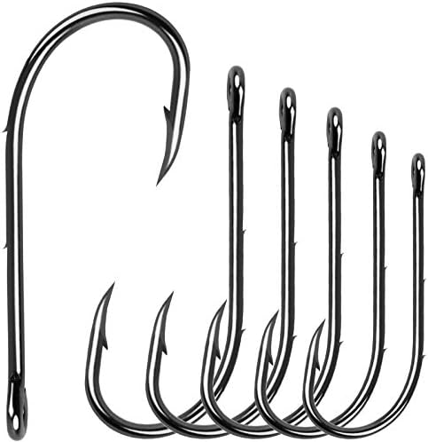 Baitholder Fishing Hooks Barbed Shank Beak Bait Holder Hooks Black Carbon Steel Offset Jig Fishing Hooks Saltwater Freshwater by JSHANMEI
