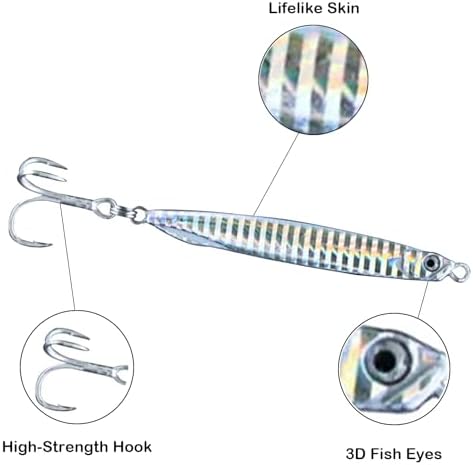 Saltwater Fishing Lures Fishing Jigs Fishing Spoons for Striped bass, Pompano, Spanish Mackerel ，Bluefish - Image 3