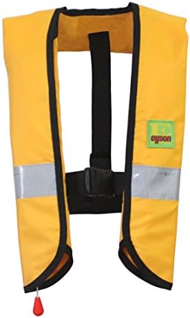 Top Safety Adult Life Jacket with Whistle - Manual Version Inflatable Lifejacket Life Vest Preserver PFD for Boating Fishing Sailing Kayaking Surfing Paddling Swimming - Adjustable Life Saving Vest by SafeMax