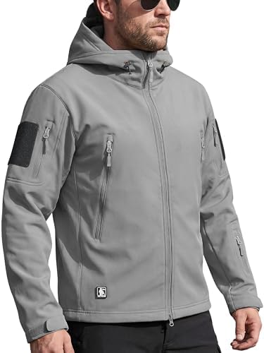 FREE SOLDIER Men's Hooded Waterproof Softshell Jacket by FREESOLDIER