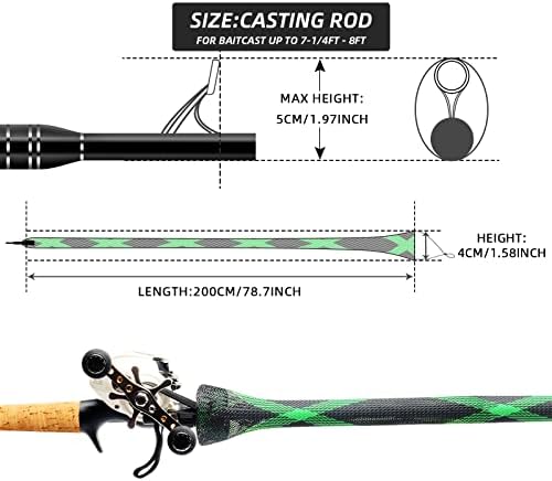 SF Fishing Rod Socks Pole Sleeve Cover Protector Gloves - Image 2