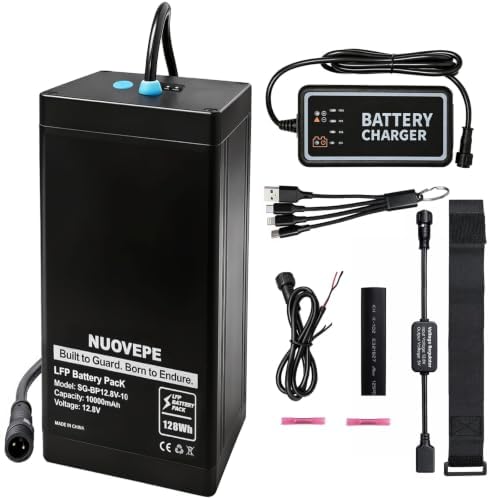 12V Portable Lithium Fish Finder Battery Kit, Aluminum Alloy Case by NUOVEPE
