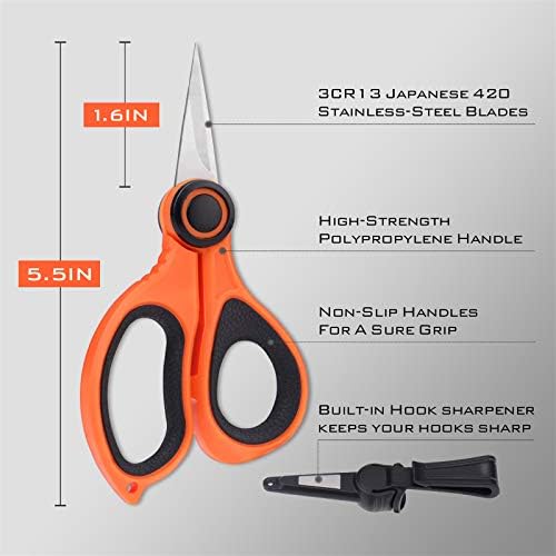 KastKing Paradox 5.5 inch Fishing Scissors - Image 4
