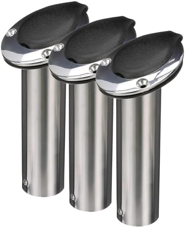 Attwood 66362-7 Stainless Steel Flush Mount Rod Holder, 2-Inch Diameter, 7 ½ Inches Long, 30-Degree Top Flange, Open Base End by Attwood