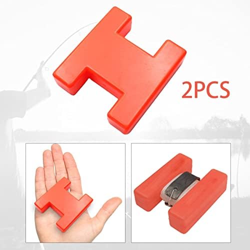 Newmind 2Pcs Red H Block Marker Buoy Accessories, 2 inch Long Tackle for Carp Fishing Catfish - Image 2