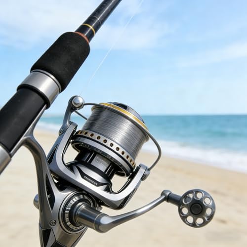 Heavy Duty Spinning Reel Metal Body with CNC Machined Spool 55LB Max Drag 8/10+1 BB Ultra Smooth 4.1/4.6/4.8:1 High Speed Gear Ratio Saltwater Freshwater Fishing Reel for 8000 to 16000 Series - Image 2