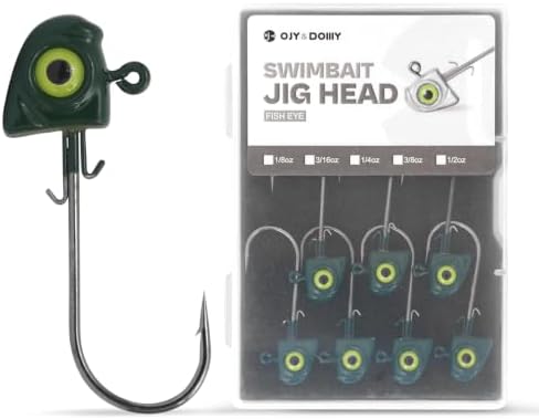 Fish Eye Swimbait Fishing Jig Heads for Bass Fresh&Saltwater by OJYDOIIIY