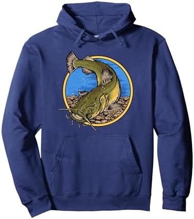 Flathead Catfish Fishing Pullover Hoodie by Unknown