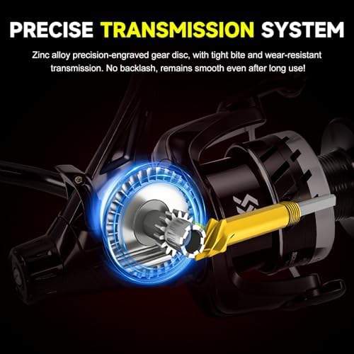 Sougayilang Freshwater Spinning Fishing Reel - 5.0:1/4.7:1 Gear Ratio, 22LBs Max Drag, Carbon Fiber & CNC Aluminum Spool,3000、4000、5000、6000、7000Series - Image 4