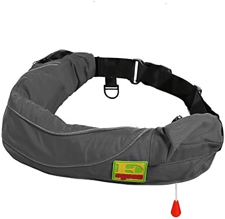 Top Safety Life Belt Pack with Whistle - Manual Inflatable Slim Waist Belt Life Vest Preserver PFD for Boating Fishing Sailing Kayaking Surfing Paddling Rafting Swimming - Adjustable Life Saving Vest by SafeMax
