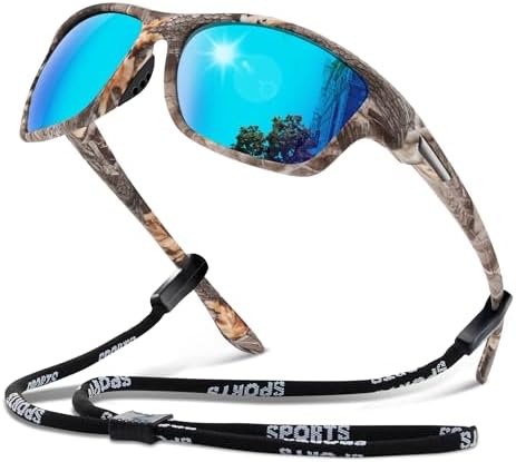 suoso Polarized Sports Sunglasses for Men: UV400 Protection Glasses Wrap Around Goggles for Driving Fishing by suoso