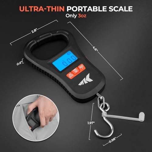KastKing ToughTide USB Charging Fishing Scale, Fishing Gear, Black - Image 3
