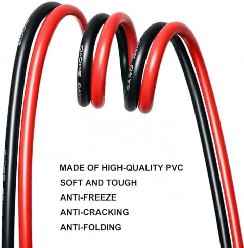 NOVINO Trolling Motor Battery Cable Extension Wire Kit-6 Feet 8 Gauge Wire - Image 3