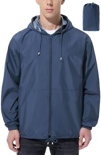UIQUR Mens Rain Jacket Raincoat Waterproof Windbreaker by UIQUR