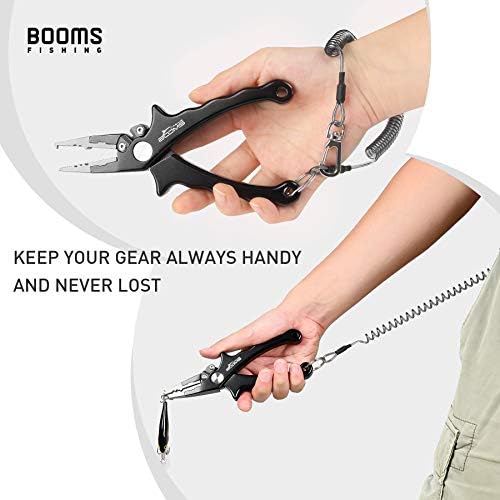 Booms Fishing T04 Fishing Lanyards Fishing Tool/Pole Safety Coil Lanyard Retractable Wire Inside Tup Cover - Image 2