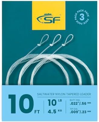 SF Hand Tied Loop Fly Fishing Tapered Leader Freshwater Trout by SUNSHINEFISHING