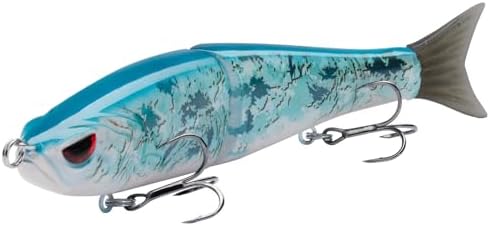 Bassdash SwimShad Glide Baits Jointed Swimbait Bass Pike Salmon Trout Muskie Fishing Lure by Bassdash