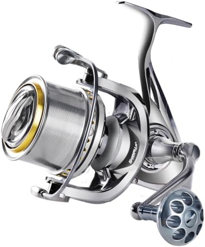 Heavy Duty Spinning Reel Metal Body with CNC Machined Spool 55LB Max Drag 8/10+1 BB Ultra Smooth 4.1/4.6/4.8:1 High Speed Gear Ratio Saltwater Freshwater Fishing Reel for 8000 to 16000 Series by SAMOLLAFishing