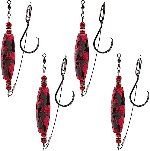 EVA Popping Corks 4Pc Weighted Rattle Floats by BUBBLEFISHING