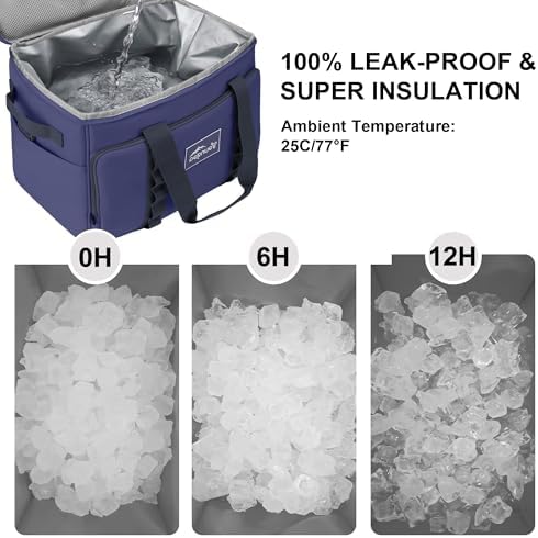 48 Can Insulated Soft Sided Collapsible Cooler Bag Ice Chest - Image 3