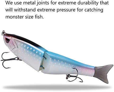 Bassdash SwimShad Glide Baits Jointed Swimbait Bass Pike Salmon Trout Muskie Fishing Lure - Image 5