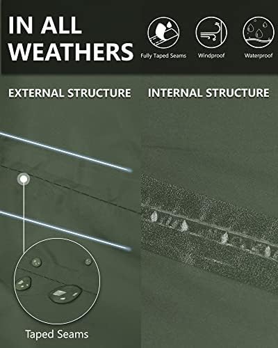 33,000ft Men's Rain Pants, Waterproof Rain Over Pants, Windproof Pants - Image 5