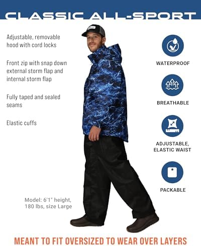 FROGG TOGGS Men's Classic All-Sport 3-Layer Waterproof Breathable Rain Suit - Image 2