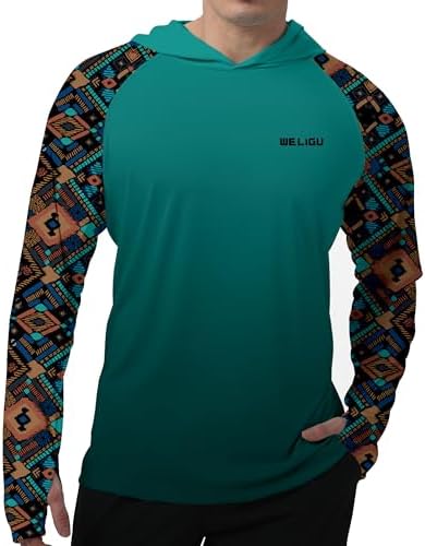 Men's UPF 50+ Sun Protection Hoodie, Long Sleeve Fishing Shirt - Image 2
