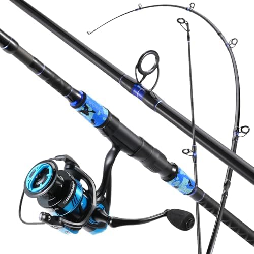 Sougayilang Surf Fishing Rod and Reel Combo, 4 Piece MH/H Saltwater Fishing Combo with 5000 Size Spinning Reel(12'/15') - Image 2