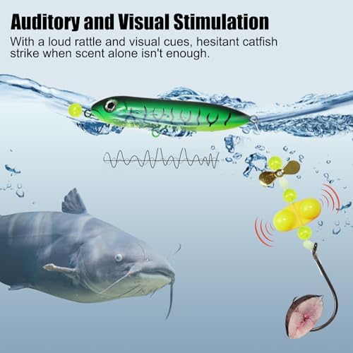 Catfish Float Rig Demon Dragon Style Rattling Line Float Propeller and Circle Hooks 6/0 8/0 for Santee Cooper Rig Catfishing Tackle - Image 2