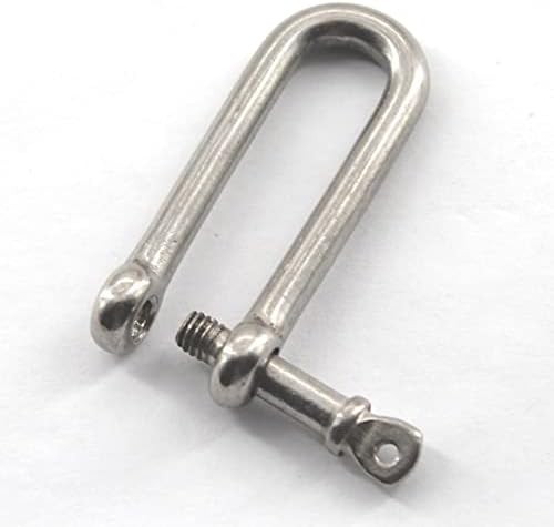 M12 Long D Ring Shackle 304 Stainless Steel Anchor Shackle with Screw Pin for Material Handling,Rigging Accessories,Connecting Chains and Ropes (Pack of 2) - Image 4
