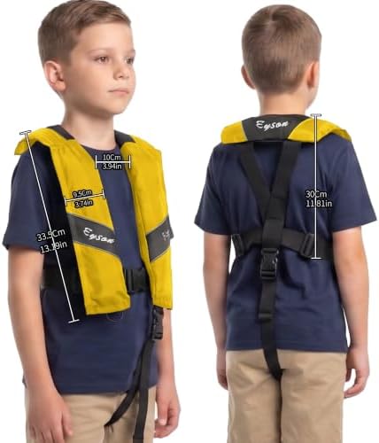 Automatic Inflatable Life Jacket, Preserver PFD for Kids,Life Vest for Kid,Supports Weight up to 160 pounds(YSH725) - Image 5