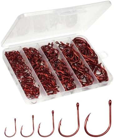 Fishing Hooks Set Large Size Carbon Steel Catfish Carp Fish Hooks by Beoccudo