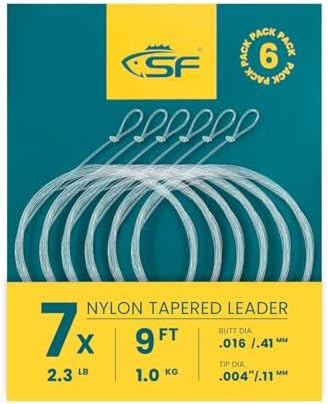 SF Hand Tied Loop Fly Fishing Tapered Leader Freshwater Trout by SUNSHINEFISHING