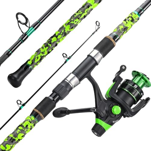 Sougayilang 3 Piece Surf Fishing Rod Combo Medium/Heavy Travel Spinning Rod with 4000/5000 Size Reel Baitfeeder Combo(9'/10'/11'12') by Sougayilang