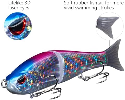 Bassdash SwimShad Glide Baits Jointed Swimbait Bass Pike Salmon Trout Muskie Fishing Lure - Image 4