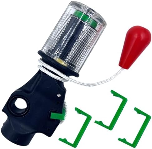 Automatic Inflator Device with 3 PCS Safety Clasps for Inflatable Life Jacket, Suitable for Cartridge Cylinder with 1/2 Inch Thread Life Vest Life Saving Belt by Movbudy