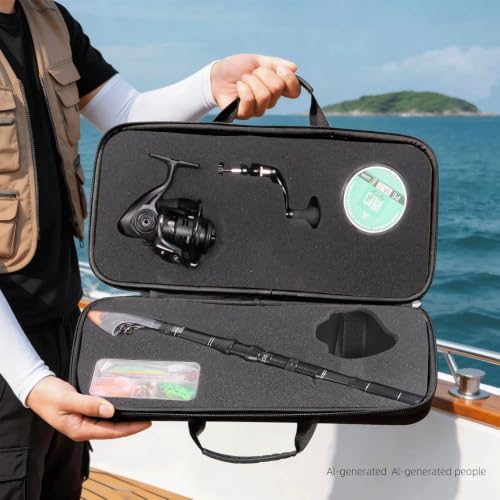 Telescopic Fishing Rod and Reel Combo, Carbon Fiber Collapsible Travel Fishing Pole Kit with Carrier Case & Lures, Anti-Jam Gear for Adults Men Beginners, Freshwater, Saltwater - Image 3