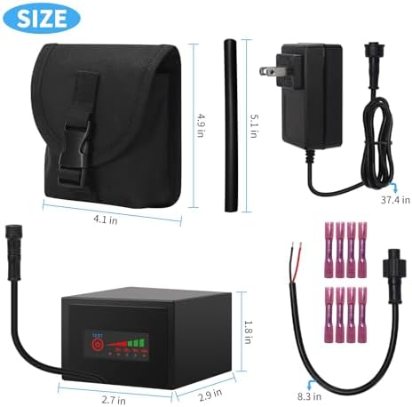 HFFP-01 Power Battery Kit 12V 10Ah Fish Finder Battery and Charger Kit with Exclusive Instant Battery Display, Compatible with Fish Finders, GPS, Depth Sounder, Action Cameras and Most 12V Electronics - Image 6