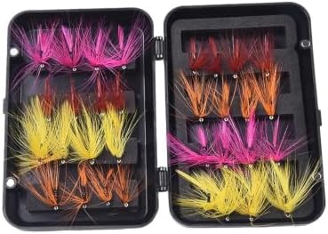 Fly Fishing Flies Kit Dry Wet Nymphs Ants for Bass Trout Salmon 24 or 32 Pieces Tackle Box Set for Spring Summer Autumn River Swamp Fishing(32 C) - Image 5
