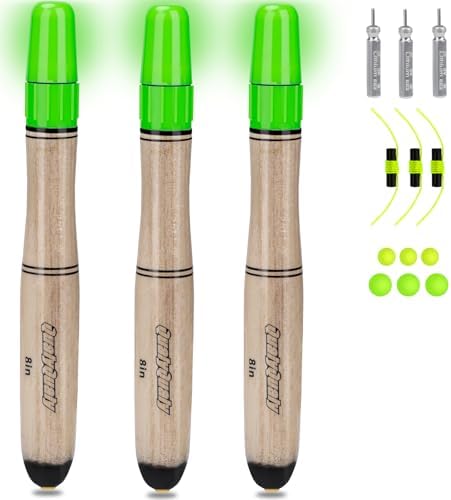 QualyQualy Lighted Fishing Floats for Catfish, 3-5PCS Fishing Pole Floats Glow in Dark Fishing Bobber with Glow Sticks for Freshwater Saltwater by QualyQualy